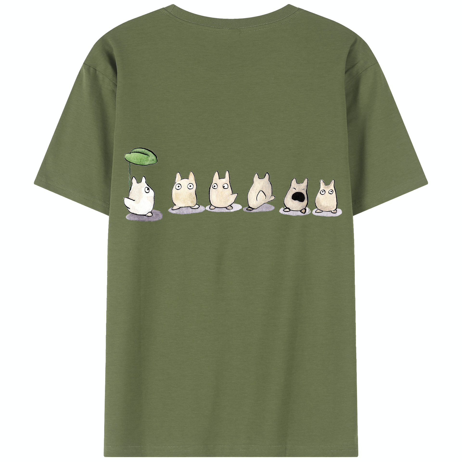 （画像用） となりのトトロ 草壁メイ 草壁サツキ My Neighbor Totoro Satsuki Kusakabe Mei Kusakabe 綿100％半袖Tシャツ（背面プリント）